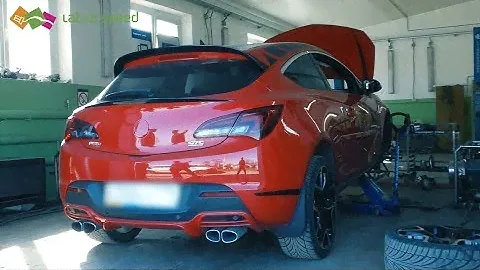 Красная Opel Astra J 1.4 турбо на стенде, или не гарантийный случай