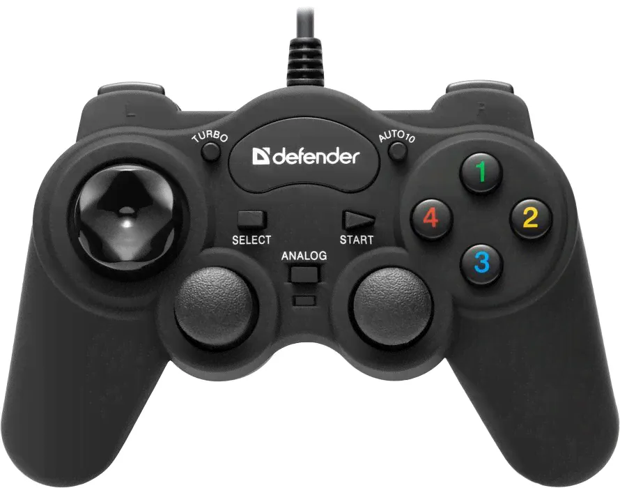 Геймпад Defender GAME RACER TURBO RS3 2 джойстика, 12 кн., USB-PS2/3 (64251)